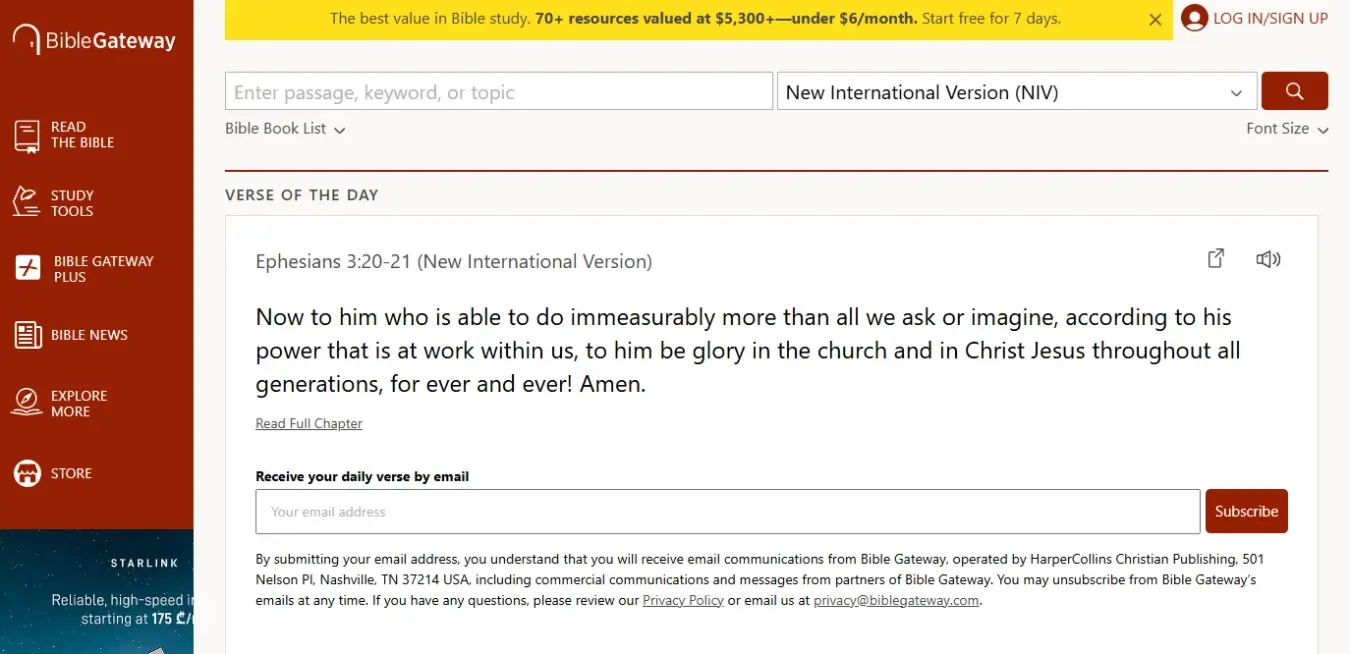 BIBLEGATEWAY.COM preview