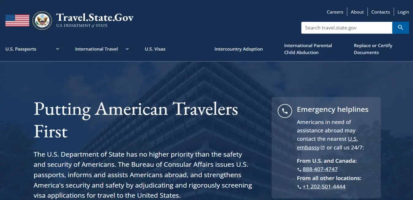 TRAVEL.STATE.GOV preview