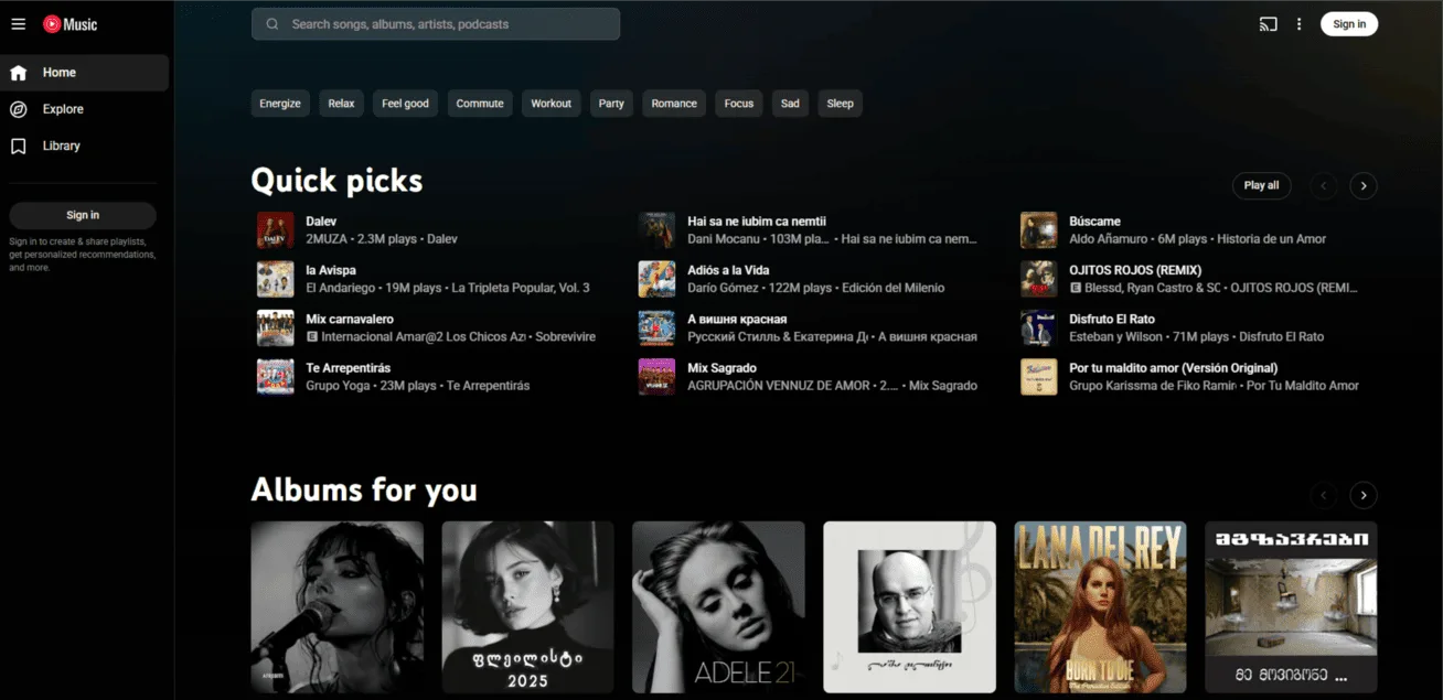 YOUTUBE MUSIC